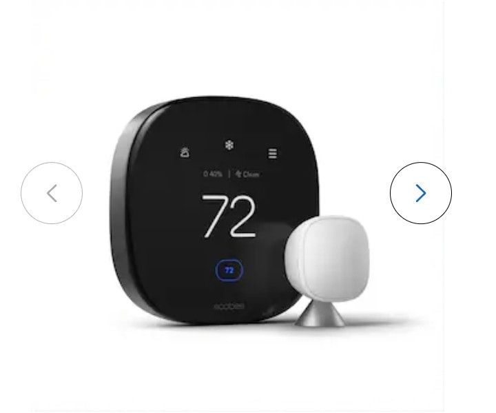 ecobee Premium Black Smart Thermostat and Room Sensor with Wi-Fi Compatibility