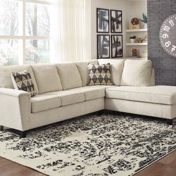 NEW IN BOX Beige 2 pc Sectional 