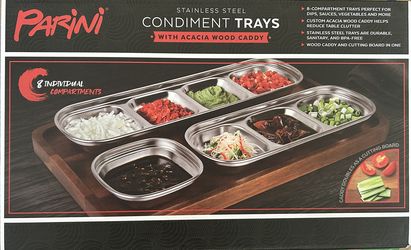 Brand New PARINI Stainless Steel Condiment Trays – $15