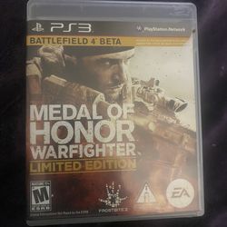 Medal of Honor Warfighter Limited Edition with full battlefield 4 beta built in ! PlayStation 3 ! Working!