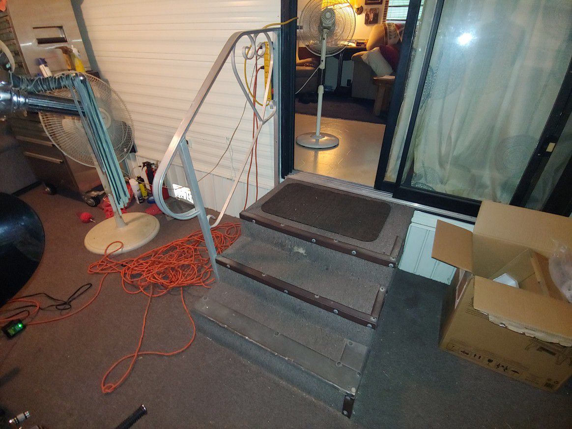 Trailer/Camper Stairs in excellent condition w/Rail.