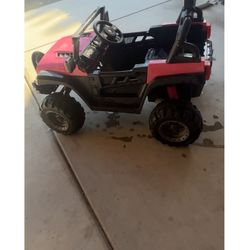 Kids Electric Ride On Jeep in Pink for Girls