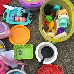 Kids Pretending Toys And Apron 