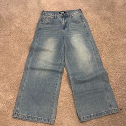 RSQ baggy jeans size 28 light indago wash