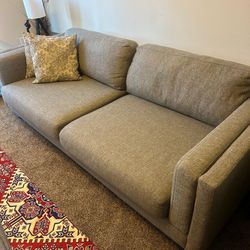 Glamour & Flanigan Gray Sofa – Clean & Well Kept Couch 