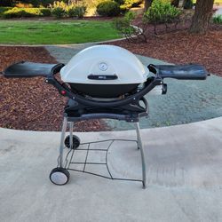 Weber Q1200 1 Burner Liquid Propane Grill Titanium Shop and cart