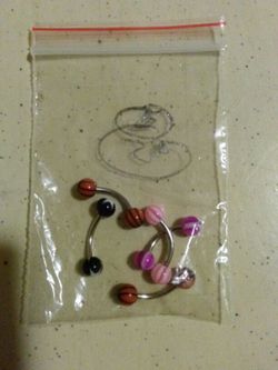 Assorted piercings rings