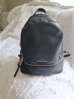 Michael Kors Black Leather Backpack