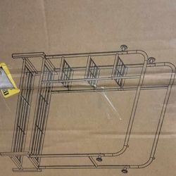 2 Tier Garment Rack With Shelves