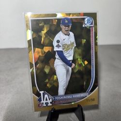 2025 Bowman Chrome Sapphire Edition - Yoshinobu Yamamoto #76 Gold