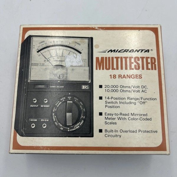Vintage Multimeter In Box With Paperwork