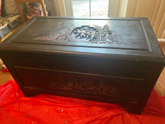 Vintage Chinese carved chest
