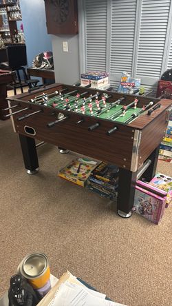Foosball Table with Player Rods