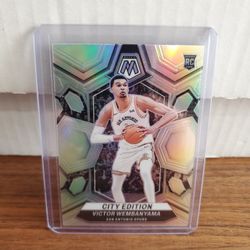 Victor Wembanyama Mosaic SILVER Prizm Refractor Rookie RC San Antonio SPURS