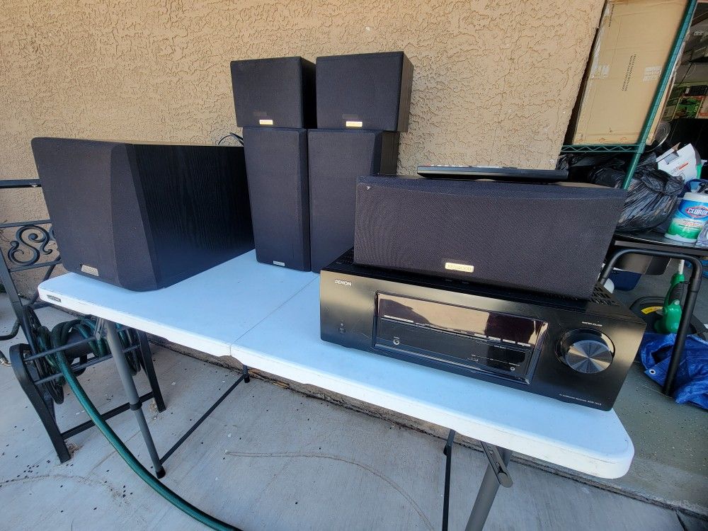 Denon 5.1 Channel Home Theater System With Kenwood KS -505 Speakers 