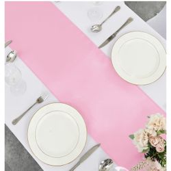 4-Pack Pink Satin Table Runners NEW