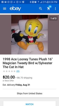 Twenty bird 16' 1998 with silvester Looney Tunes