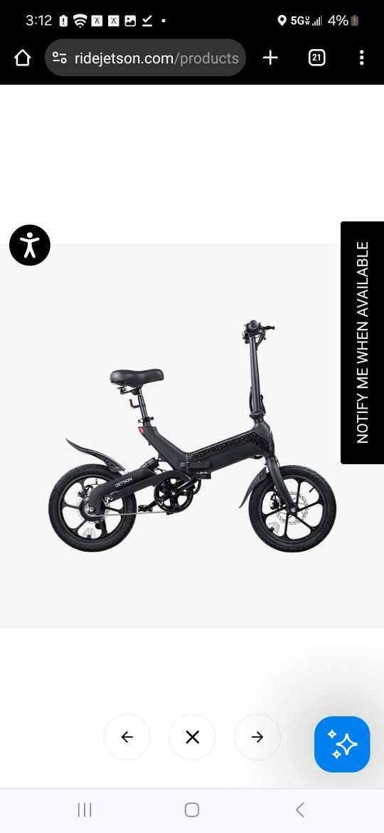 Ebike---Jetson haze foldable ebike NEW BATTERY AND CHARGER