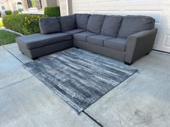 Charcoal Gray 2pc Sectional with Chaise – Modern Family Couch