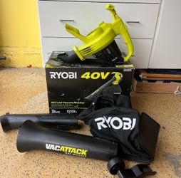 RYOBI 40V Vac Attack Cordless Battery Leaf Vacuum/Mulcher (Tool Only)