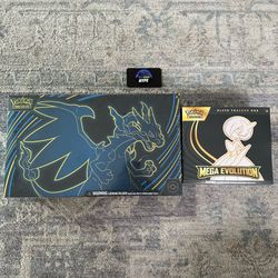 Pokémon TCG: Mega Evolution Charizard X UPC & Mega Evolution ETB (Gardevoir)