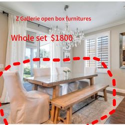 Z GALLERIE KITCHEN TABLE COMBO 