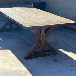 Large Wood Table 9 Ft X 3 Ft 6 In