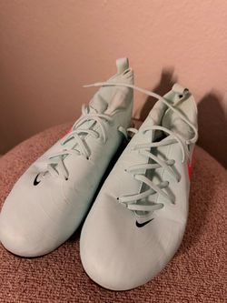 Nike Football Cleats Mint Green and Neon