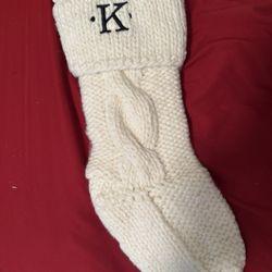 Thirty-one Embroidered Knit Stocking
