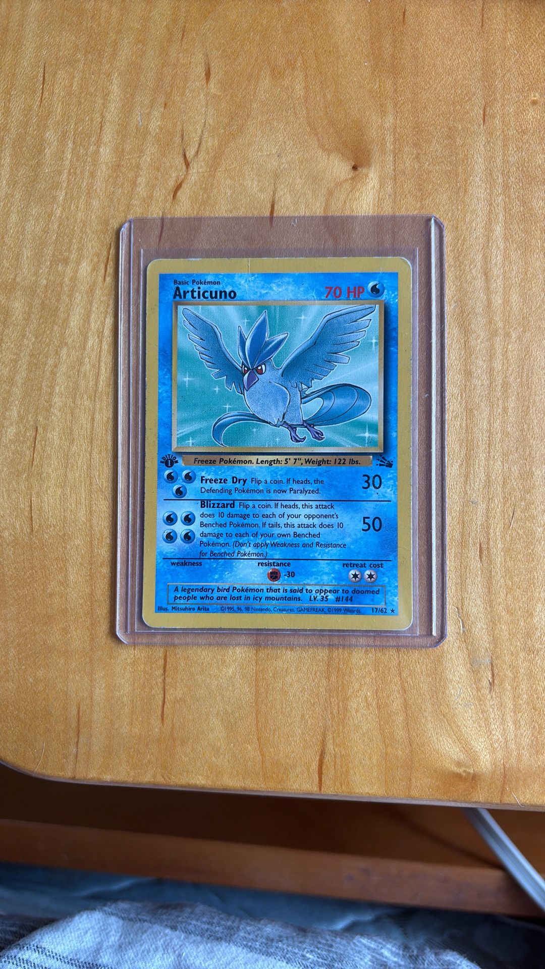 Articuno 1st Edition 17/62 Ungraded