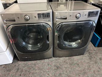 LG HE smart mega capacity washer and gas dryer