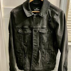 Hollister Black Jean Jacket Size Small 