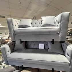 2Pc Custom Build Sofa & Loveseat Set