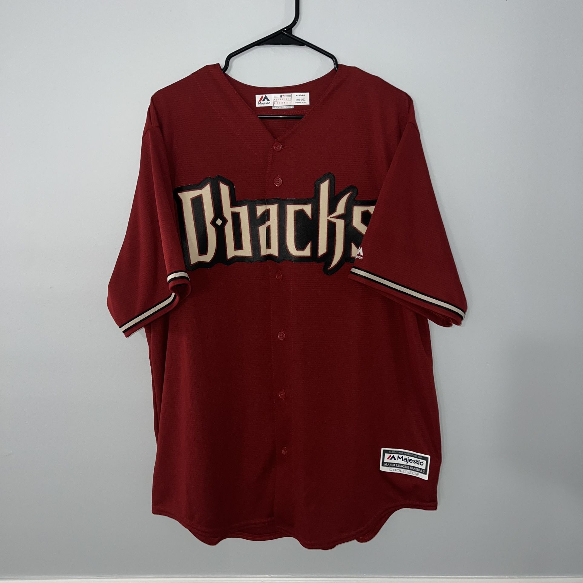 Arizona Diamondbacks Baseball Jersey Mens XL Red Burgundy Majestic