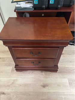 Night stand two-drawer cherry wood