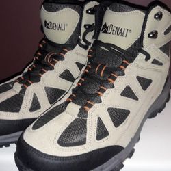 Hiking/Work Boots -DENALI LIKE NEW Sz 11 -Beige/ Black/Orange Accents #A17U159E-3