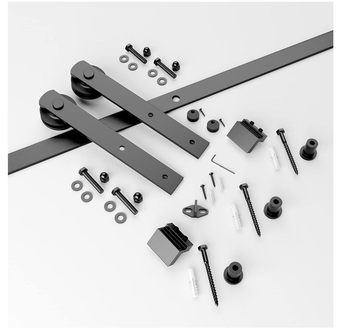 3 .3 Ft Black Bifold Barn Door Hardware