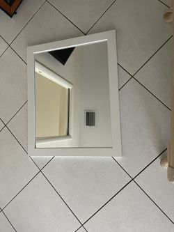 Brand New Wall Mirror 26.25x32 Inches White Frame