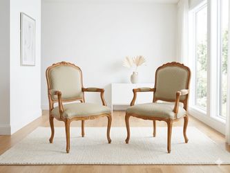 Ethan Allen French Provincial Style Living Room Armchairs
