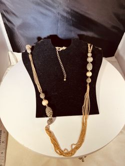 Chicos asymmetrical multi-strand rope-length necklace