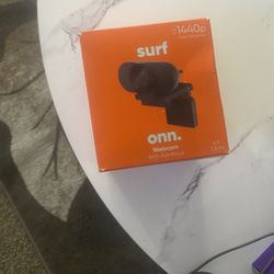 onn. 1440P Webcam with Autofocus and Built-in Microphone, Adjustable, Black