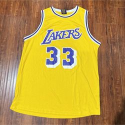 LA Lakers KAREEM ABDUL-JABBAR By Links Marketing Group Jersey Size XL Preowned!  