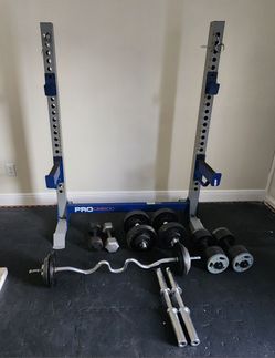 Weights And Bench With Rack