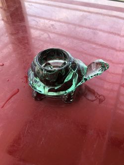 Crystal glass ashtray