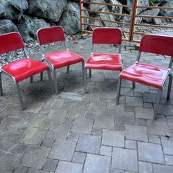 Emeco Brand “1951” Stacking Chairs X 4