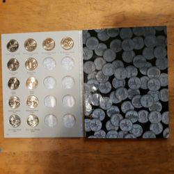 Quarter Collecting Book W 12 Quarters BRILLIANT UNCIRCULATED 