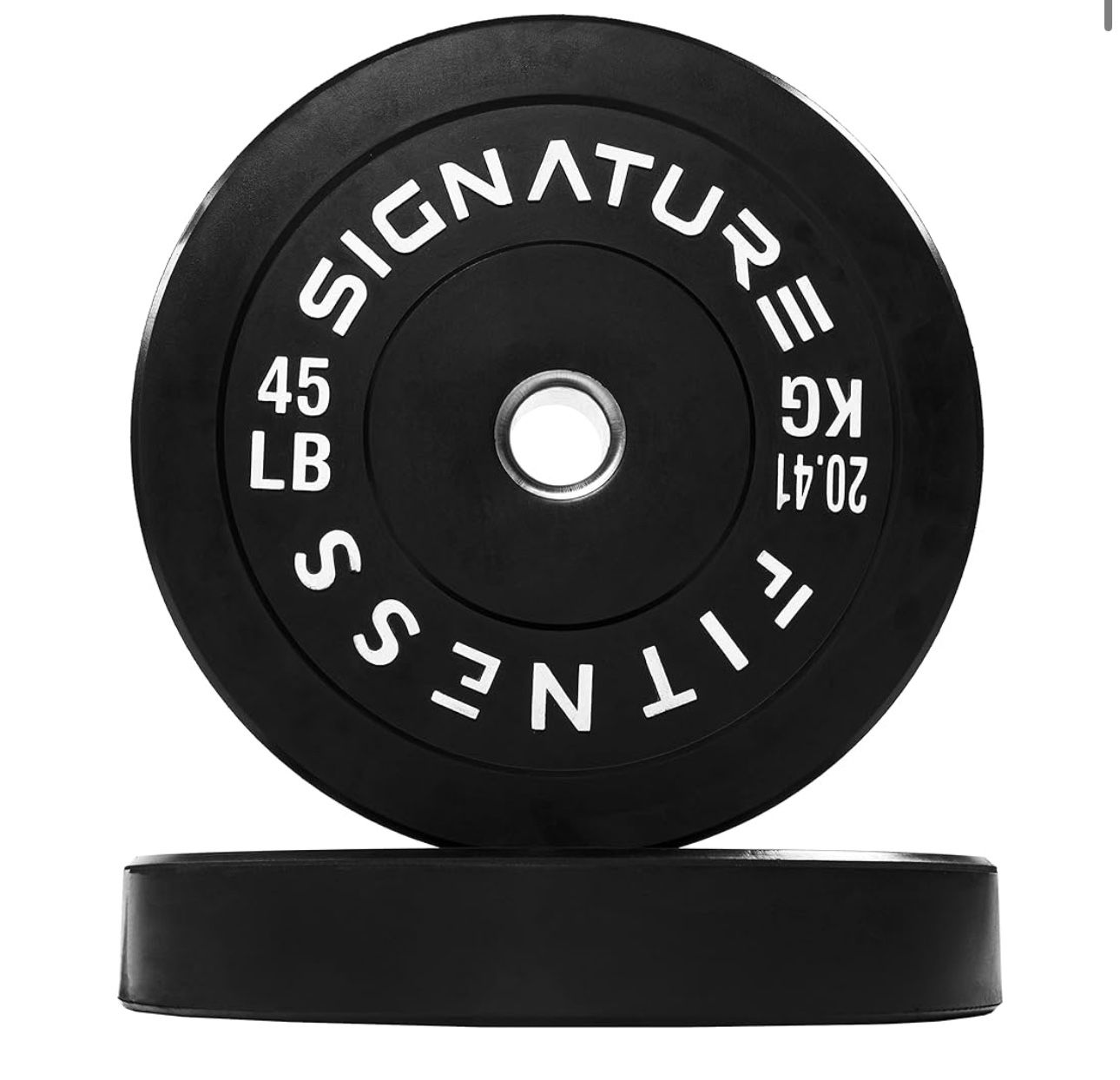45 LB each, 90 LB SET. Olympic Bumper Plates Set, 2" Weight Plates for Strength Training & Weightlifting