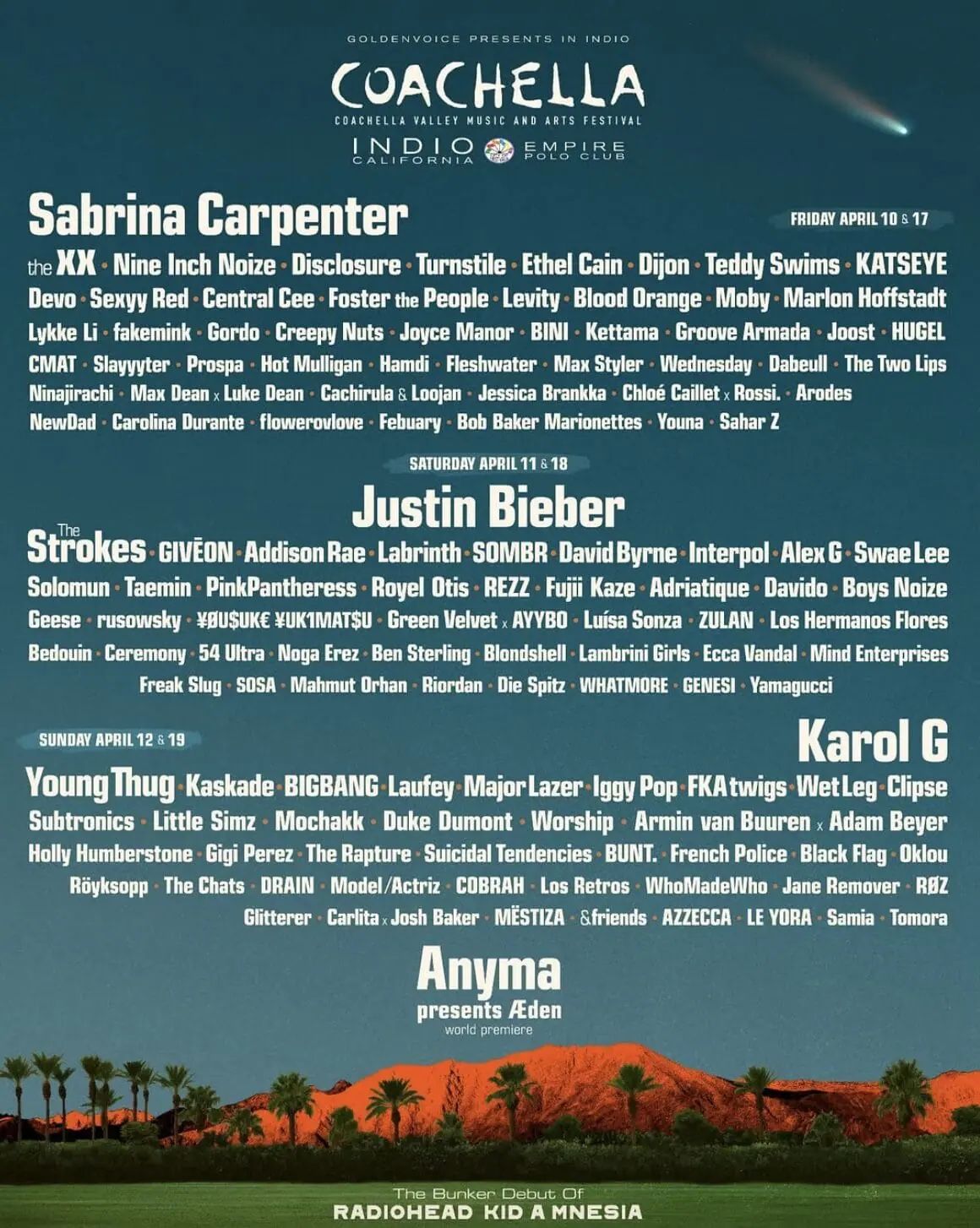 COACHELLA Friday Weekend 1 🏜️