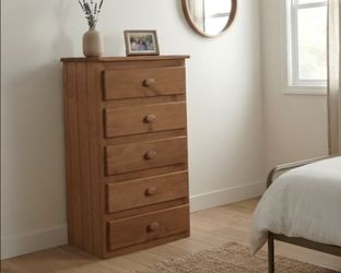 Chestnut 5 Drawer Dresser