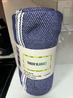 Throw Blanket (similar to a Turkish-style peshtemal weave or a farmhouse flatweave).